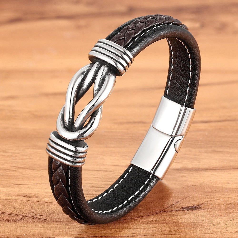 Pulseira Masculina de Couro KNOT #002
