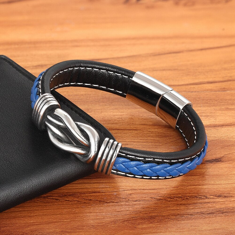 Pulseira Masculina de Couro KNOT #002