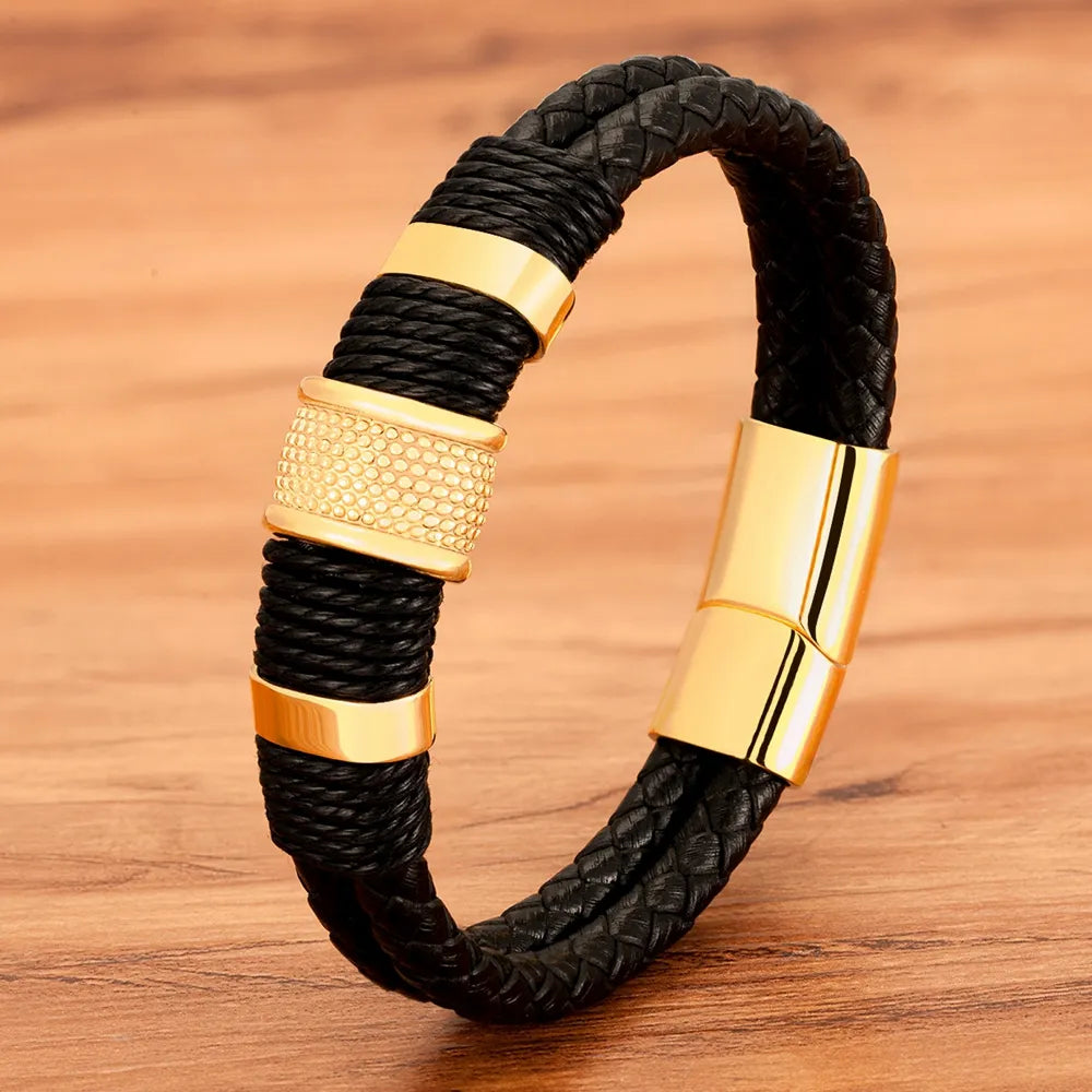 Pulseira Masculina de Couro WRAP #003