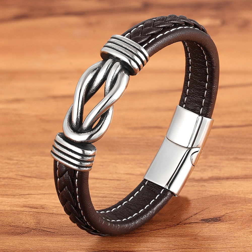 Pulseira Masculina de Couro KNOT #002