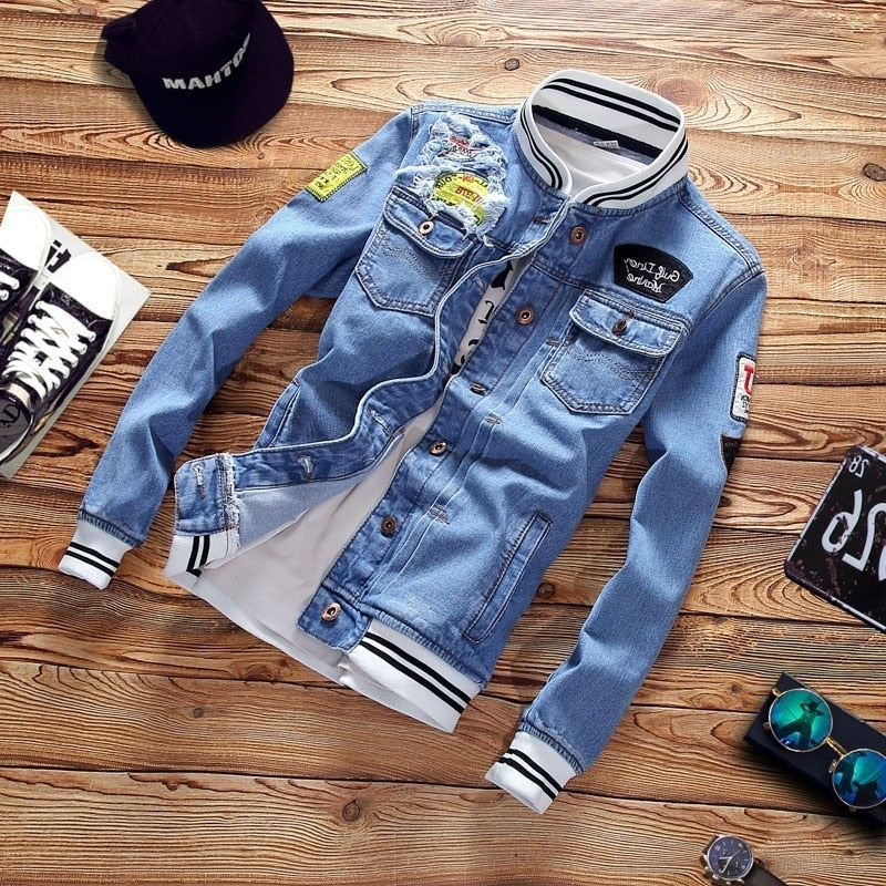 Jaqueta Masculina Jeans Slim Fit #003