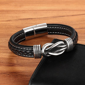 Pulseira Masculina de Couro KNOT #002