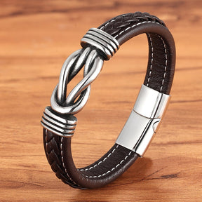 Pulseira Masculina de Couro KNOT #002